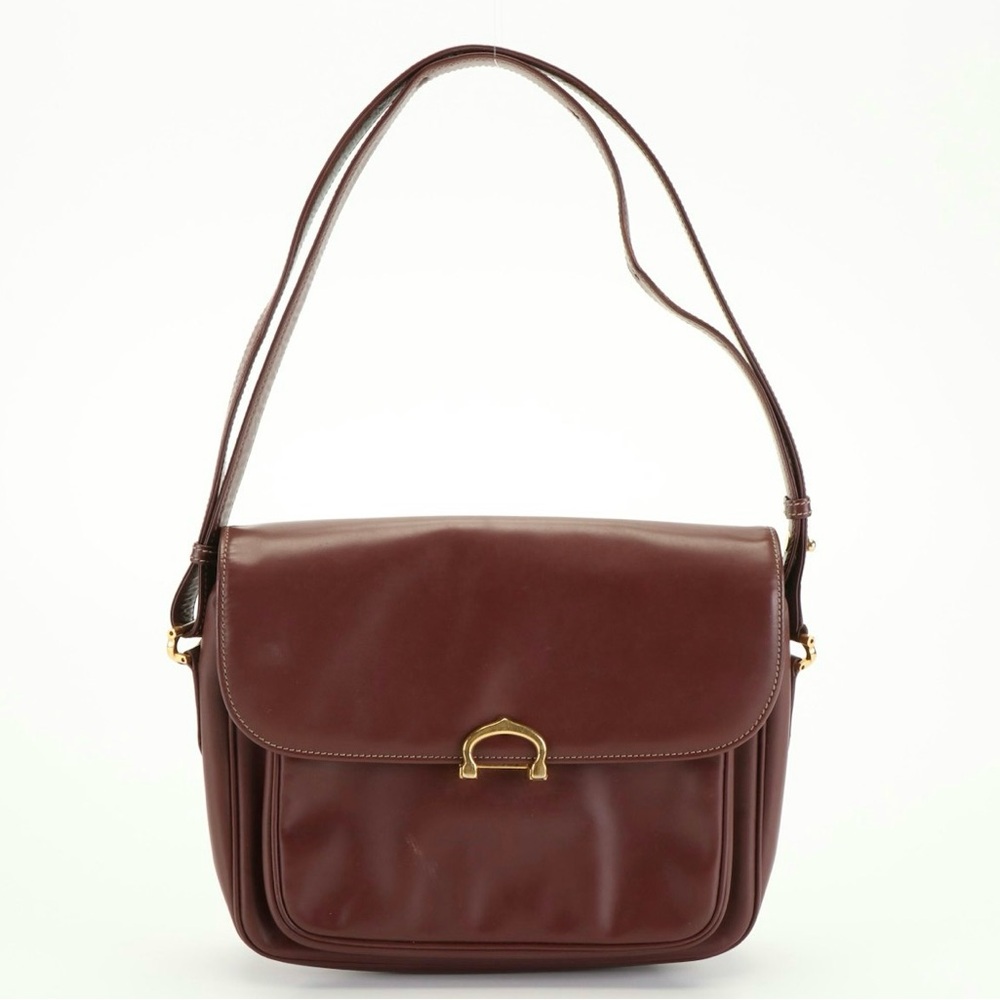 Les must de Cartier shoulder Bag in Burgundy leather